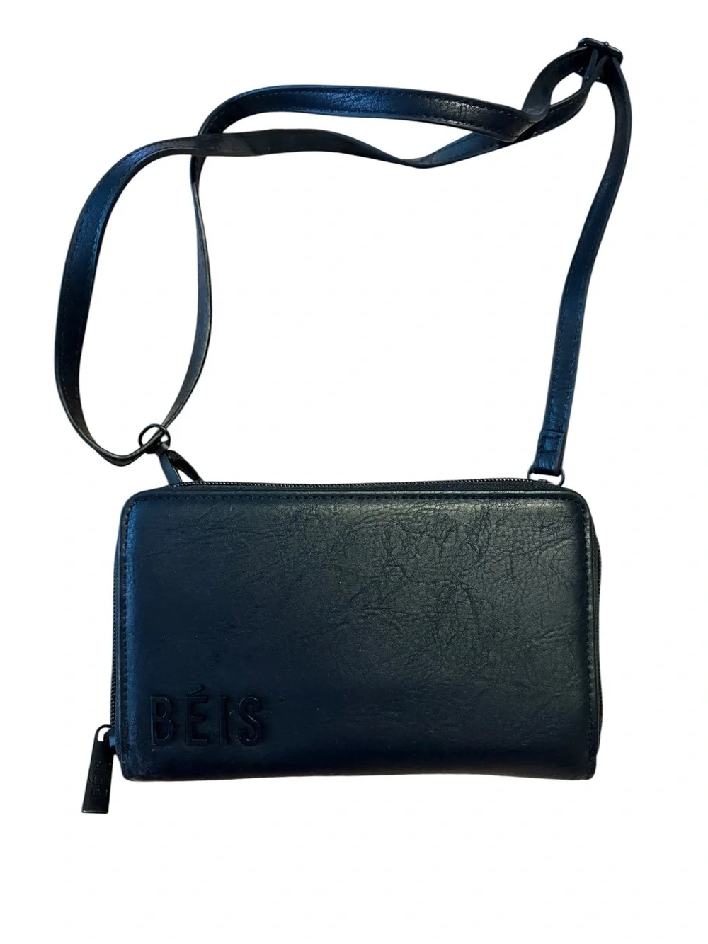 BÉIS Black Travel Wallet Crossbody Passport Organizer
